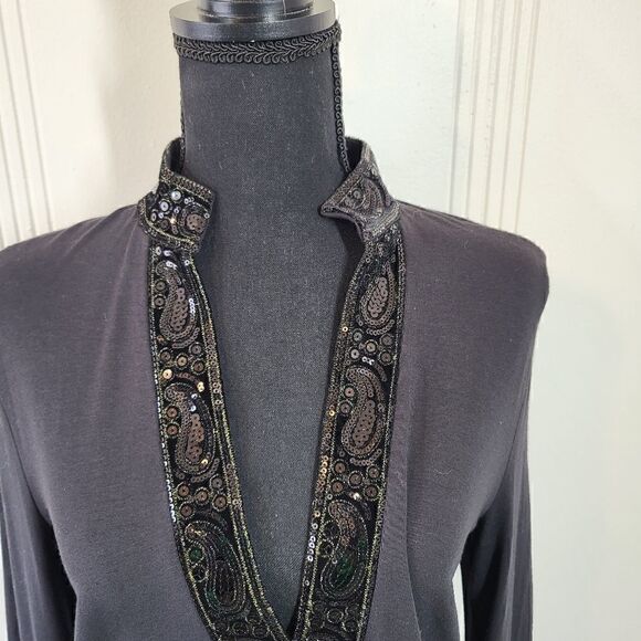 Talbots Black Fancy Top - Picture 7 of 12